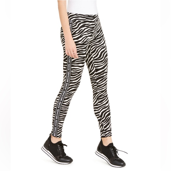 Michael Michael Kors 🦓 zebra print logo-stripe leggings - Picture 3 of 5